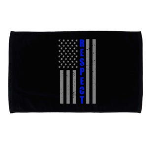 Respect The Blue Support Our Police American Flag Microfiber Hand Towel