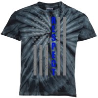 Respect The Blue Support Our Police American Flag Kids Tie-Dye T-Shirt