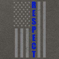 Respect The Blue Support Our Police American Flag Cotton Canvas Backpack