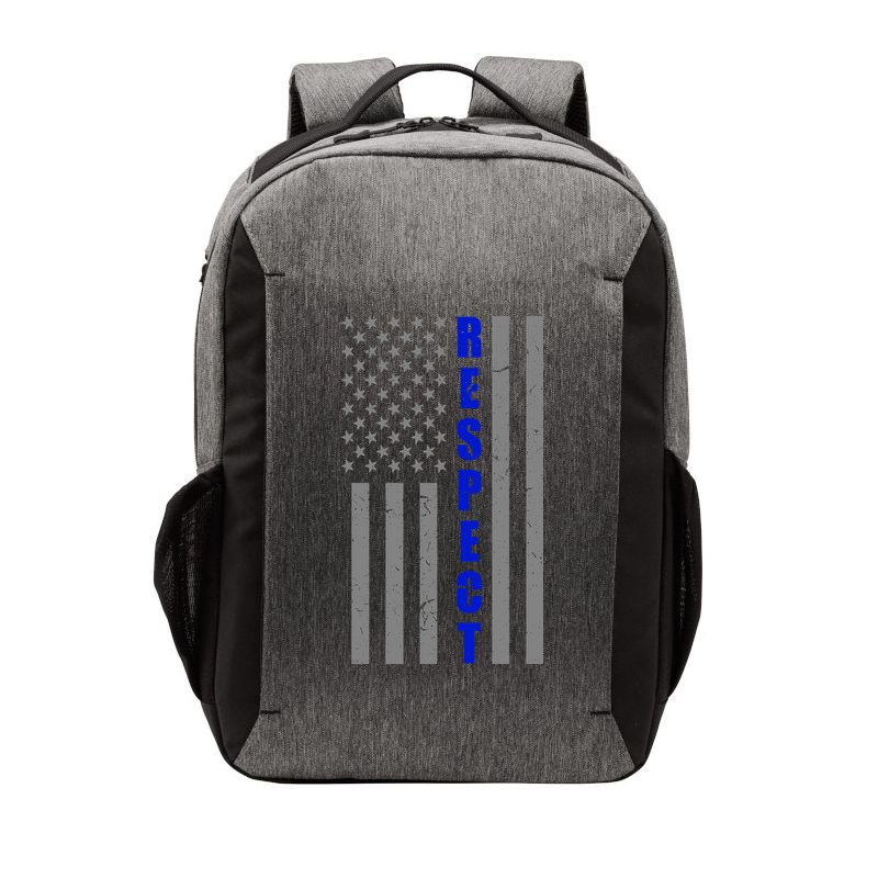 Respect The Blue Support Our Police American Flag Vector Backpack