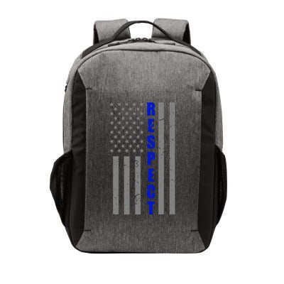 Respect The Blue Support Our Police American Flag Vector Backpack