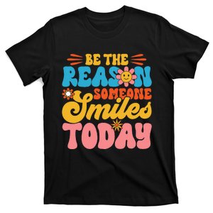 Retro Teacher Be The Reason Someone Smiles Today Teacher T-Shirt