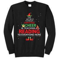 Reading Teacher Christmas Shirts Elf Christmas Cheer Sweatshirt