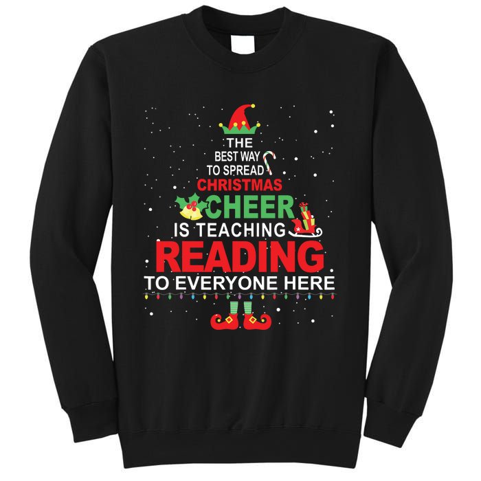 Reading Teacher Christmas Shirts Elf Christmas Cheer Sweatshirt