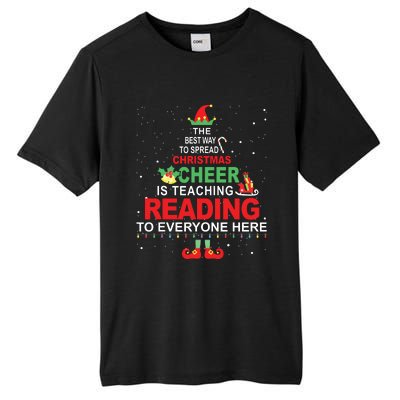 Reading Teacher Christmas Shirts Elf Christmas Cheer Tall Fusion ChromaSoft Performance T-Shirt