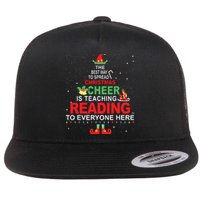 Reading Teacher Christmas Shirts Elf Christmas Cheer Flat Bill Trucker Hat