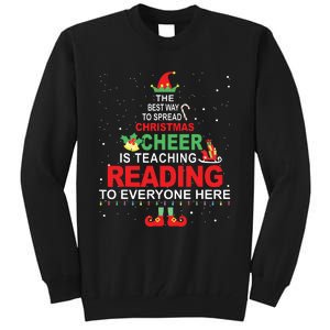 Reading Teacher Christmas Shirts Elf Christmas Cheer Tall Sweatshirt