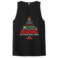 Reading Teacher Christmas Shirts Elf Christmas Cheer PosiCharge Competitor Tank