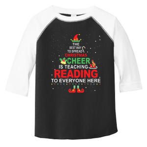 Reading Teacher Christmas Shirts Elf Christmas Cheer Toddler Fine Jersey T-Shirt