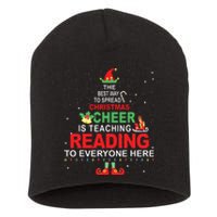 Reading Teacher Christmas Shirts Elf Christmas Cheer Short Acrylic Beanie