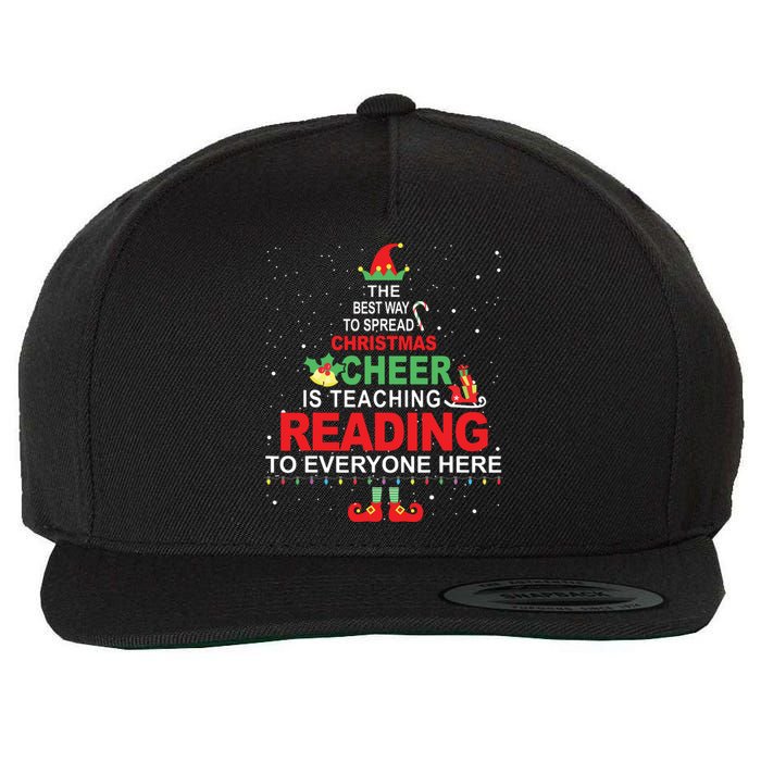 Reading Teacher Christmas Shirts Elf Christmas Cheer Wool Snapback Cap