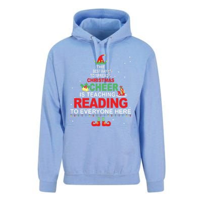 Reading Teacher Christmas Shirts Elf Christmas Cheer Unisex Surf Hoodie