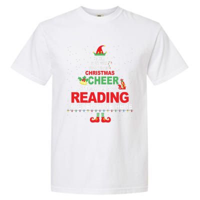 Reading Teacher Christmas Shirts Elf Christmas Cheer Garment-Dyed Heavyweight T-Shirt