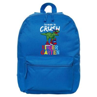 Ready To Crush Kindergarten T Rex Cute Kindergarten Gift 16 in Basic Backpack