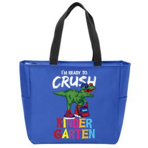 Ready To Crush Kindergarten T Rex Cute Kindergarten Gift Zip Tote Bag