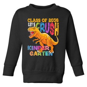 Ready To Crush Kindergarten 2036 Dinosaur Back To School Boy Toddler Sweatshirt