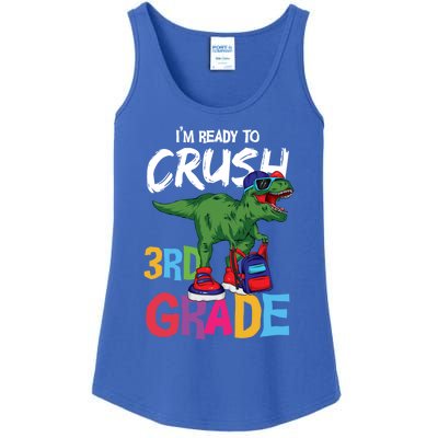 Ready To Crush Third Grade T Rex Cute 3Rd Grade Gift Ladies Essential Tank