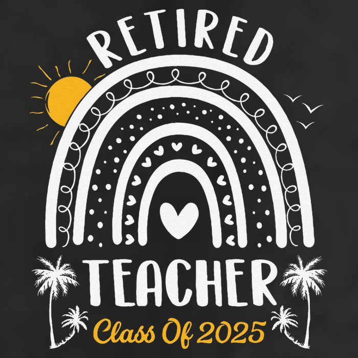 Retired Teacher Class Of 2025 Rainbow Teachers Retirement Adult Drive Performance Visor