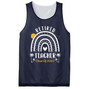 Retired Teacher Class Of 2025 Rainbow Teachers Retirement Mesh Reversible Basketball Jersey Tank