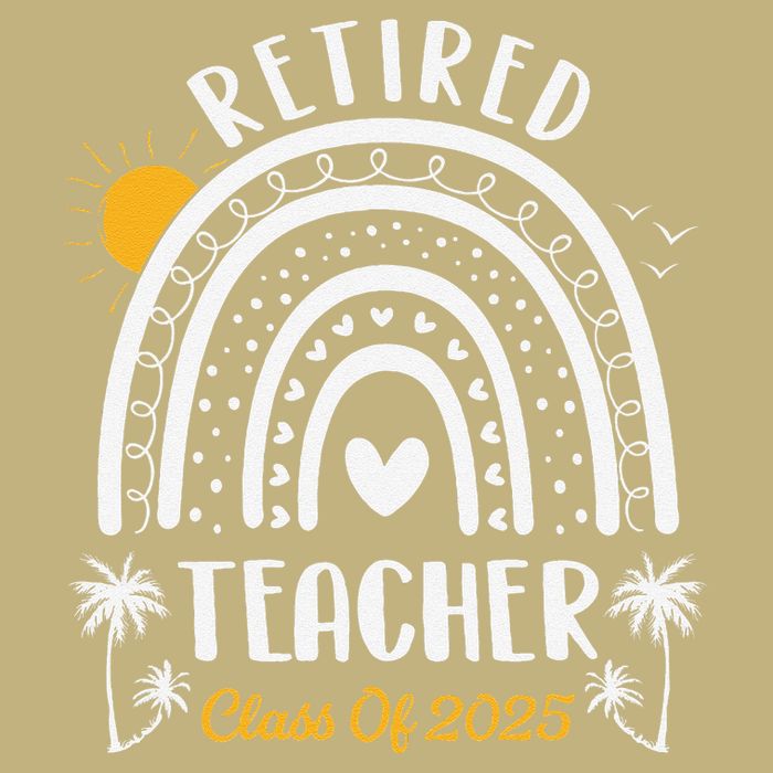 Retired Teacher Class Of 2025 Rainbow Teachers Retirement Cooling Performance Crew T-Shirt