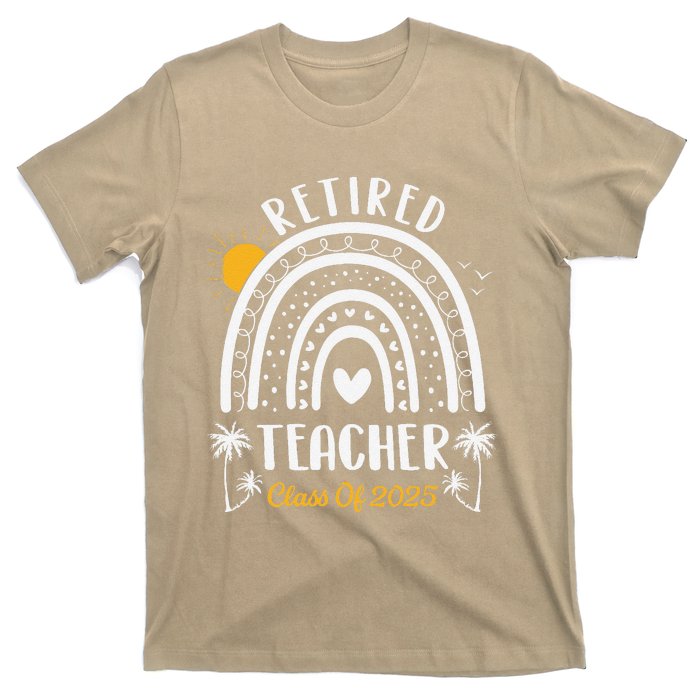 Retired Teacher Class Of 2025 Rainbow Teachers Retirement T-Shirt