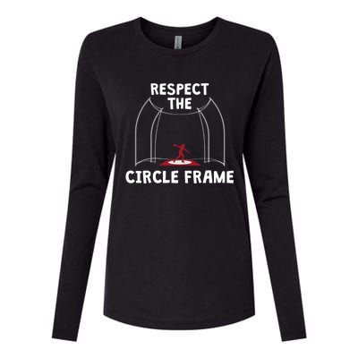 Respect The Circle Frame Discus Throwing Gift Womens Cotton Relaxed Long Sleeve T-Shirt