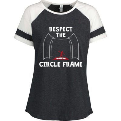 Respect The Circle Frame Discus Throwing Gift Enza Ladies Jersey Colorblock Tee