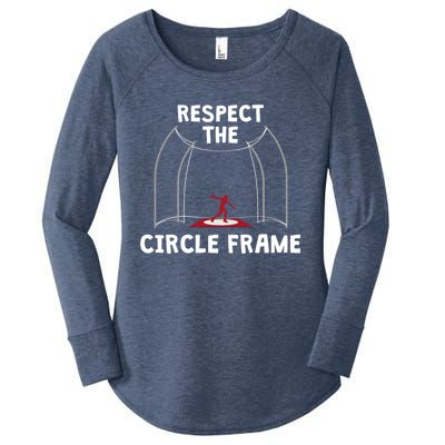 Respect The Circle Frame Discus Throwing Gift Women's Perfect Tri Tunic Long Sleeve Shirt