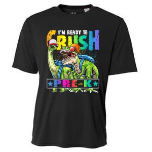 Ready To Crush PreK Dinosaur Backpack Back To School Boy Cooling Performance Crew T-Shirt