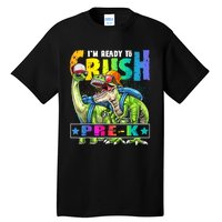 Ready To Crush PreK Dinosaur Backpack Back To School Boy Tall T-Shirt