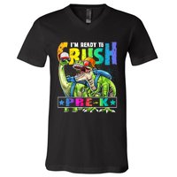 Ready To Crush PreK Dinosaur Backpack Back To School Boy V-Neck T-Shirt