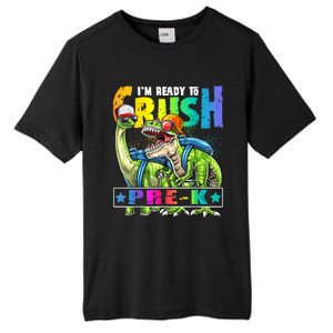 Ready To Crush PreK Dinosaur Backpack Back To School Boy Tall Fusion ChromaSoft Performance T-Shirt