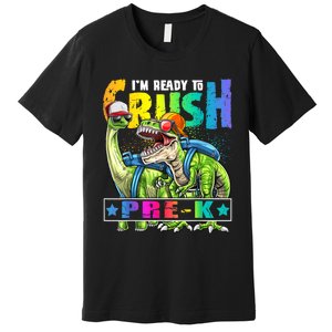 Ready To Crush PreK Dinosaur Backpack Back To School Boy Premium T-Shirt