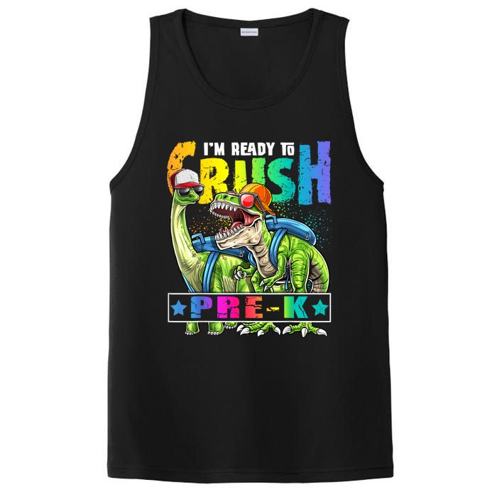 Ready To Crush PreK Dinosaur Backpack Back To School Boy PosiCharge Competitor Tank