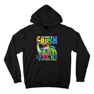 Ready To Crush PreK Dinosaur Backpack Back To School Boy Tall Hoodie