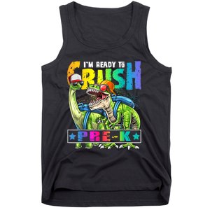 Ready To Crush PreK Dinosaur Backpack Back To School Boy Tank Top