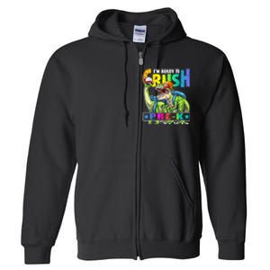 Ready To Crush PreK Dinosaur Backpack Back To School Boy Full Zip Hoodie