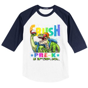 Ready To Crush PreK Dinosaur Backpack Back To School Boy Baseball Sleeve Shirt