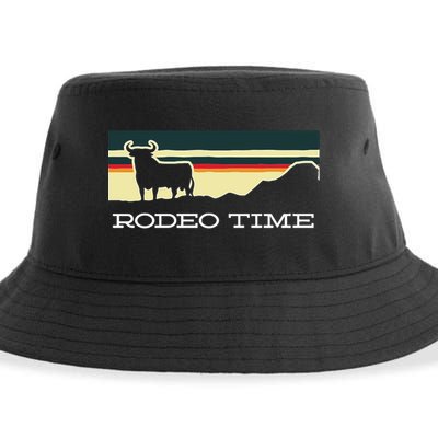 Rodeo Time Cowboy Wild West Cow Horseman Ranch Lasso Boots Sustainable Bucket Hat