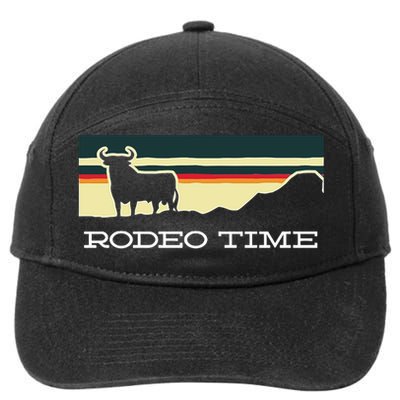 Rodeo Time Cowboy Wild West Cow Horseman Ranch Lasso Boots 7-Panel Snapback Hat