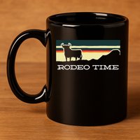 Rodeo Time Cowboy Wild West Cow Horseman Ranch Lasso Boots 11oz C Handle Ceramic Mug