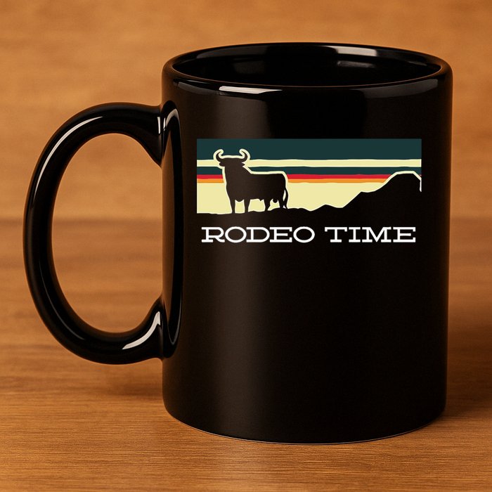 Rodeo Time Cowboy Wild West Cow Horseman Ranch Lasso Boots 11oz C Handle Ceramic Mug