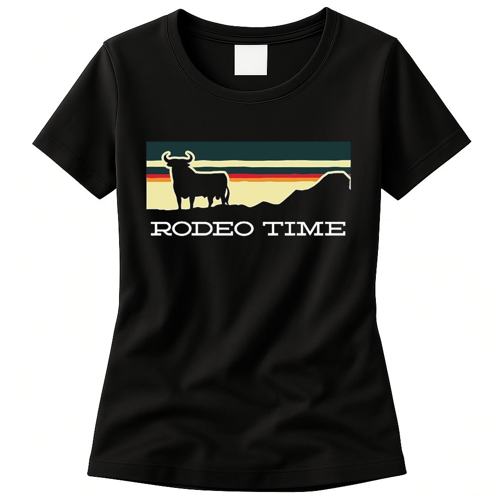 Rodeo Time Cowboy Wild West Cow Horseman Ranch Lasso Boots Womens T-Shirt
