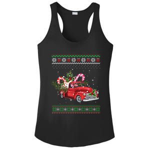 Red Truck Christmas Tree Ugly Matching Family Pajama Funny Gift Ladies PosiCharge Competitor Racerback Tank