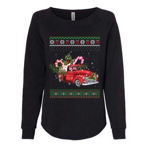 Red Truck Christmas Tree Ugly Matching Family Pajama Funny Gift Womens California Wash Sweatshirt