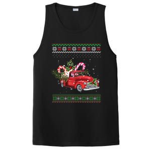 Red Truck Christmas Tree Ugly Matching Family Pajama Funny Gift PosiCharge Competitor Tank