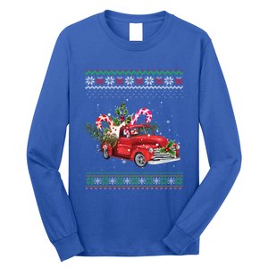 Red Truck Christmas Tree Ugly Matching Family Pajama Funny Gift Long Sleeve Shirt