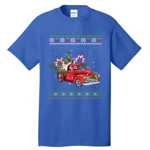 Red Truck Christmas Tree Ugly Matching Family Pajama Funny Gift Tall T-Shirt