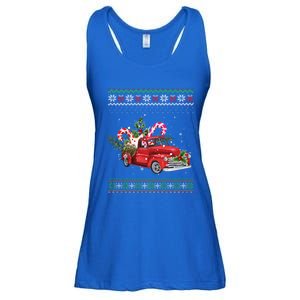 Red Truck Christmas Tree Ugly Matching Family Pajama Funny Gift Ladies Essential Flowy Tank