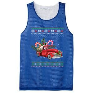 Red Truck Christmas Tree Ugly Matching Family Pajama Funny Gift Mesh Reversible Basketball Jersey Tank